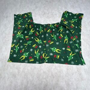 Elf Movie Pajama Pants Fleece Christmas Holiday Sleepwear Green‎ Mens Size